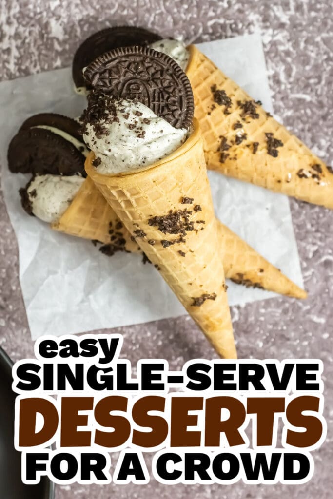 50+ Sweet and Simple Single-Serve Desserts for Any Occasion 29 single serve dessert -Oreo Cheesecake Cones