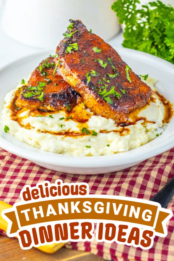 thanksgiving dinner ideas - Brown Sugar Glazed Pork Chops