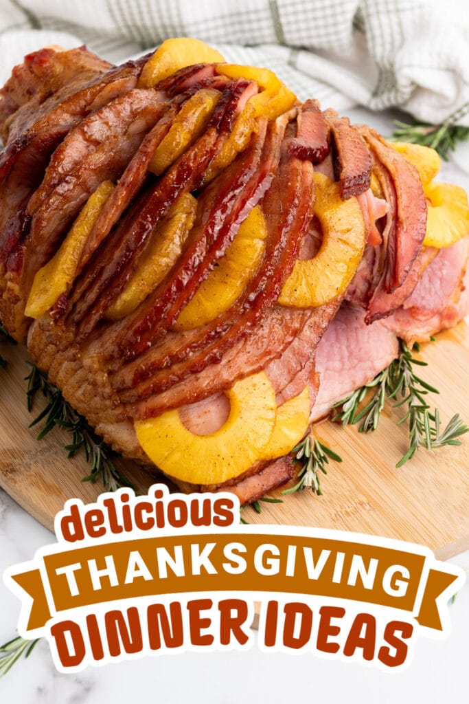 thanksgiving dinner ideas - Brown Sugar Pineapple Ham