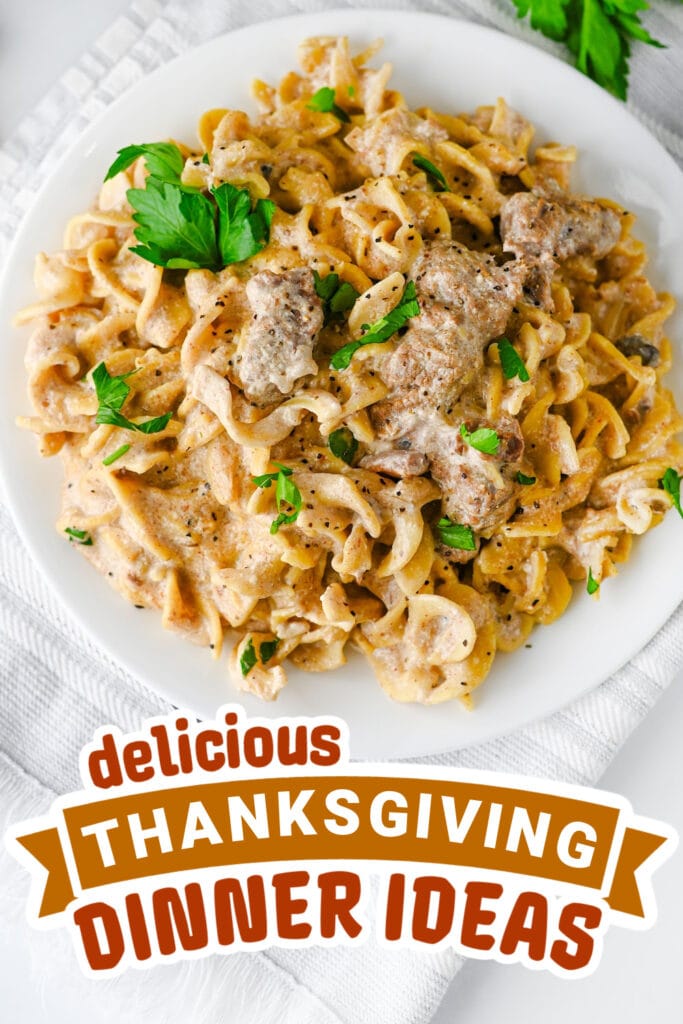 thanksgiving dinner ideas - Crockpot Beef Stroganoff