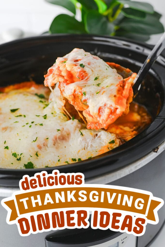 thanksgiving dinner ideas - Crockpot Ravioli Lasagna