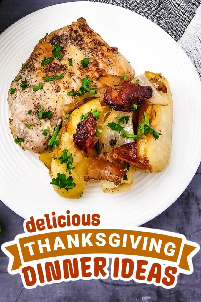 thanksgiving dinner ideas - Iron Skillet Apple Pork Chops