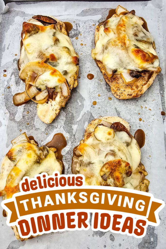 thanksgiving dinner ideas - Sheet Pan Bourbon Smothered Chicken