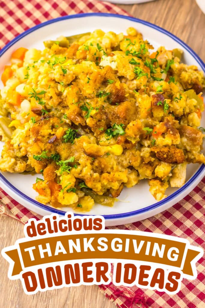 thanksgiving dinner ideas - Slow Cooker Turkey Pot Pie with Stuffing Topping